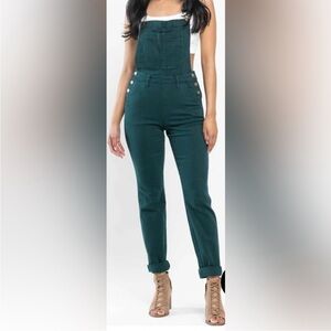 NWT! Judy Blue Teal Women's Overalls